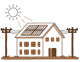 太陽光発電｜イラスト